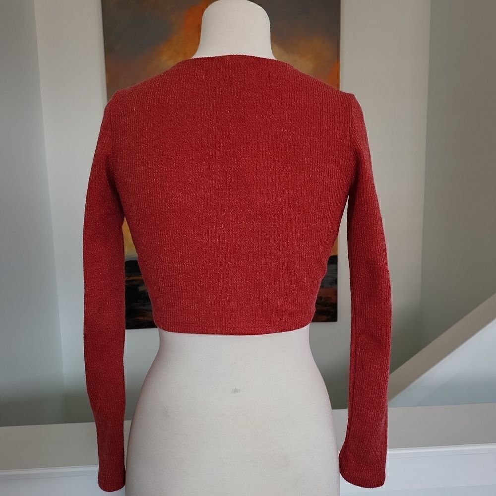 Pretty Garbage Rust/Reddish Sweater Crop Top NWT size S - Picture 3 of 5